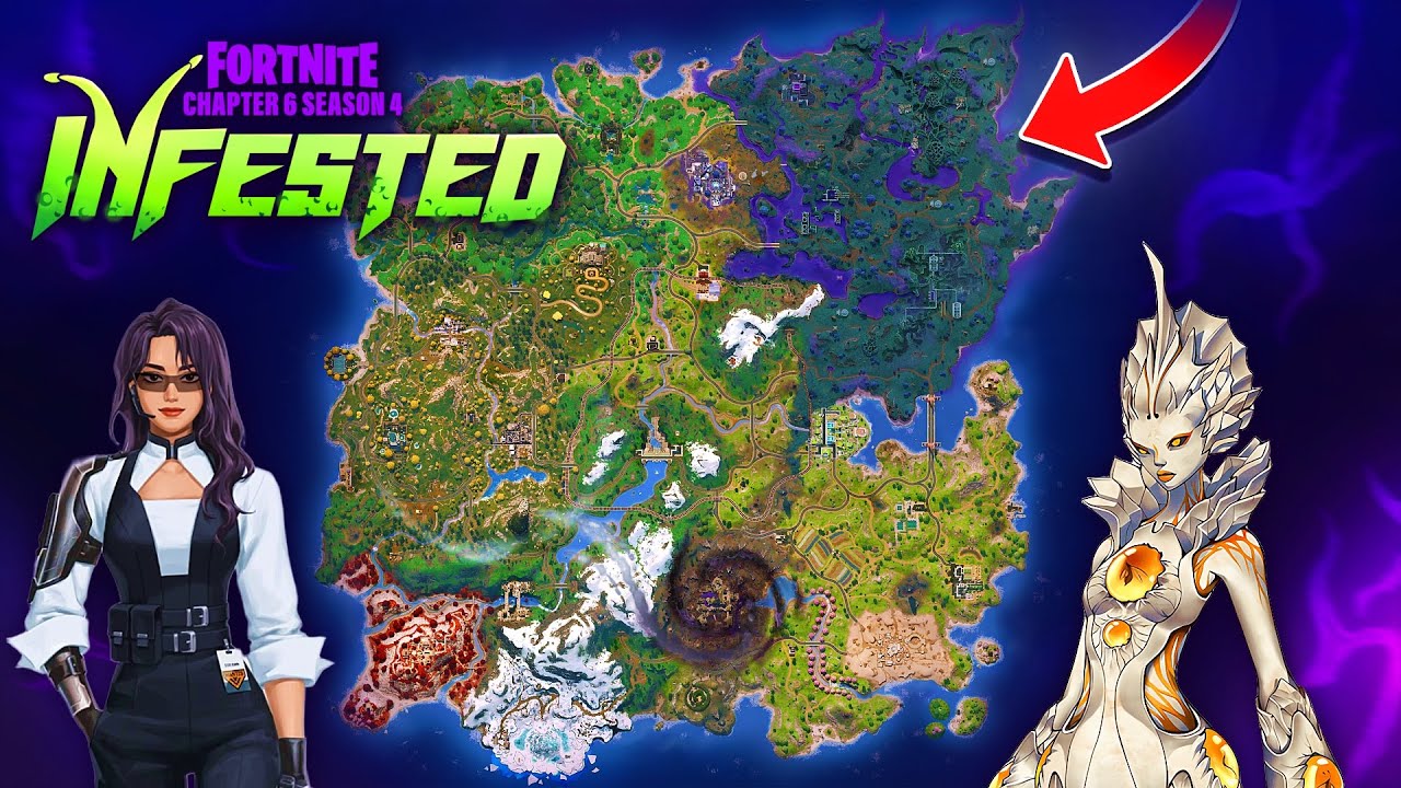 Fortnite Chapter 6 Season 4 Map Concept - INFESTED! (New Invasion, Bugs ...