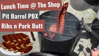 Lunch At The Shop: Pit Barrel Cooker PBX Ribs & Pork Butt