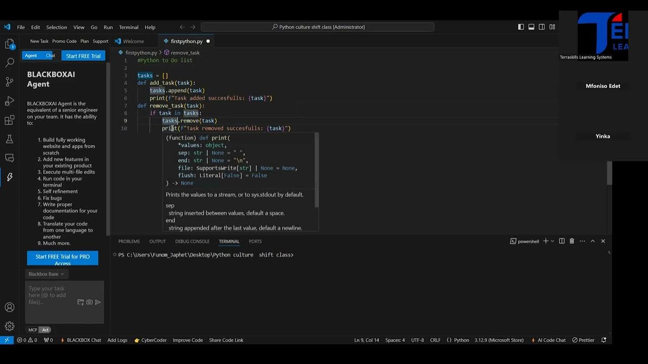 How to create to do list task using Python - YouTube