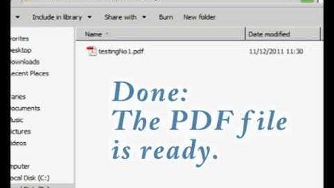 Make a PDF file using LibreOffice