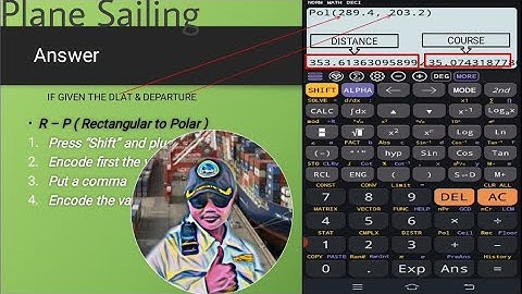 Navigation_How to solve plane sailing using calculator without formula