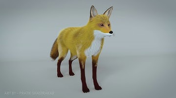 Fox Hair and Fur Test Xgen Maya