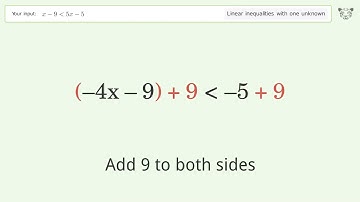 Solving Linear Inequalities: x-9 is Smaller Than 5x-5