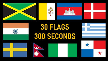 Name the flag - Fun Trivia Quiz Challenge - Find 30 flags in 300 seconds