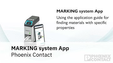 MARKING system app - Finding materials with specific properties using the Application Guide