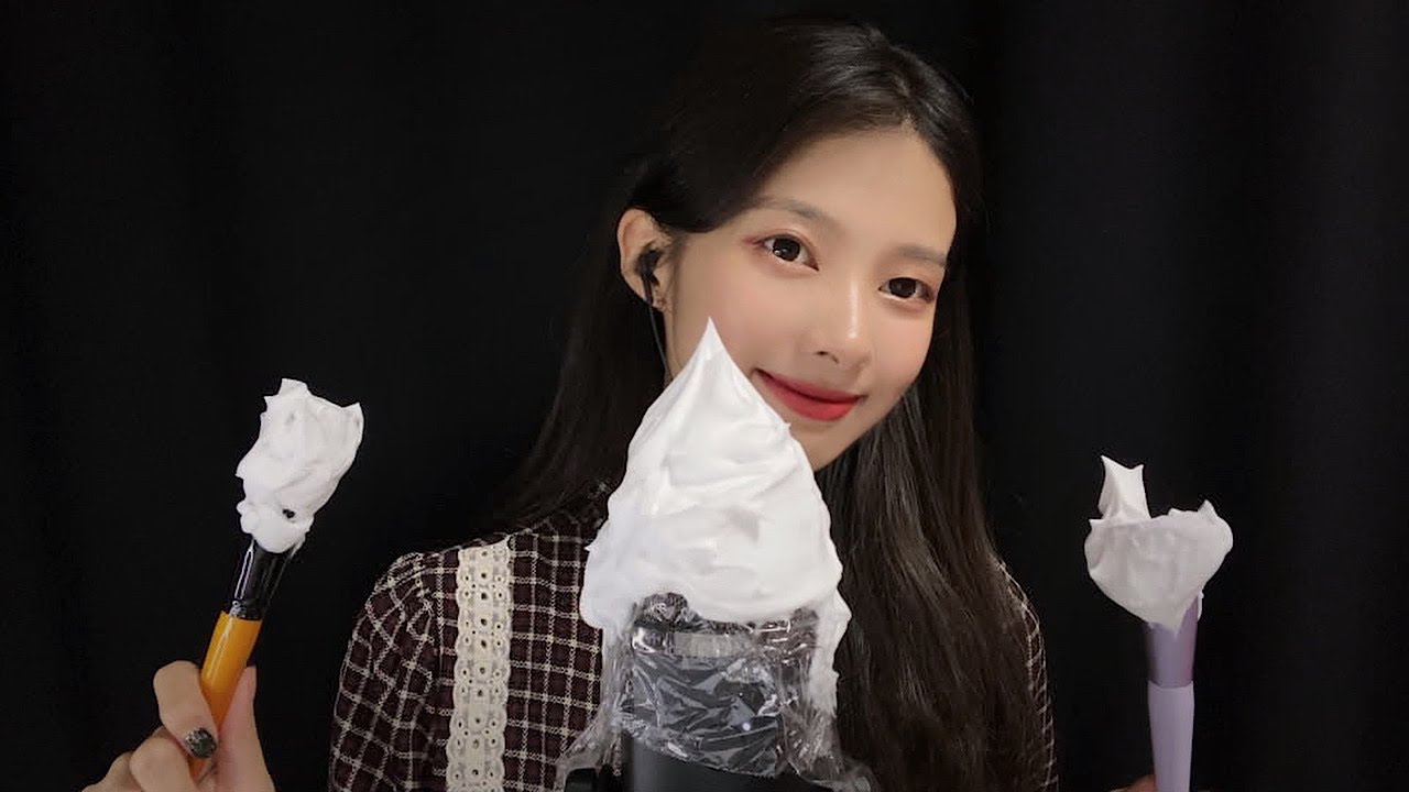 ASMR 면도할거라구요? 조용히 쉐이빙폼만 발라줄게요🤫