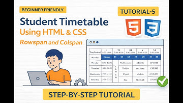 Create a Student Timetable Using HTML & CSS | Step-by-Step Table Tutorial | Fullstack Development-5