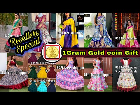 Download మరీ ఇంత తక్కువ ధరలా|Single also courier|Wholesale price for single saree,dress,half saree|Cash backs