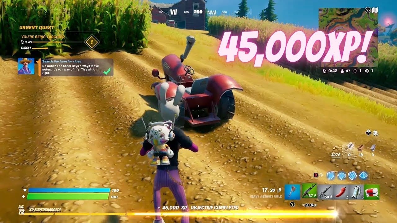 Search the farm for clues - Fortnite - Season 7 - Week 4 - Legendary Quest