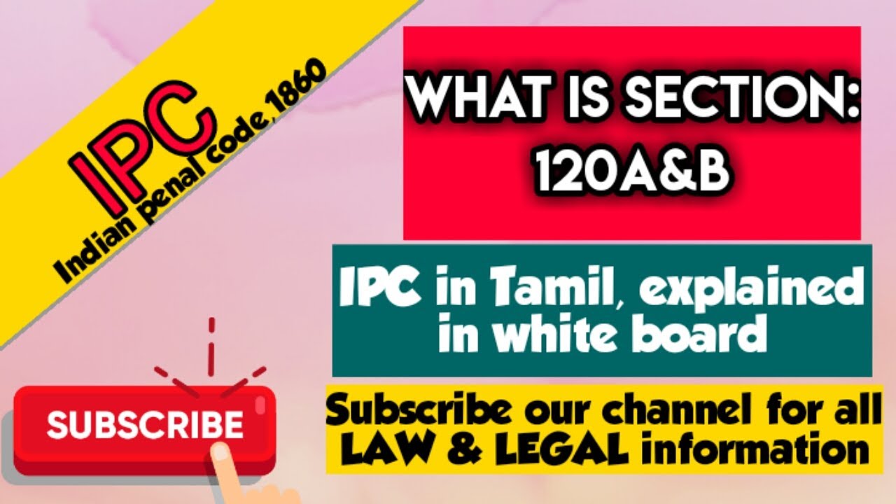 IPC In Tamil what Is IPC Section 120A YouTube