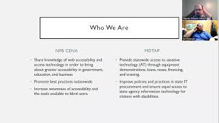 Making An Accessible Learning Experience | Jan 2023 - MDTAP & NFB