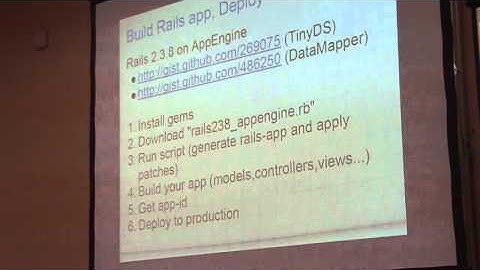 はじめよう GoogleAppEngine/JRuby on Rails (3 of 4)