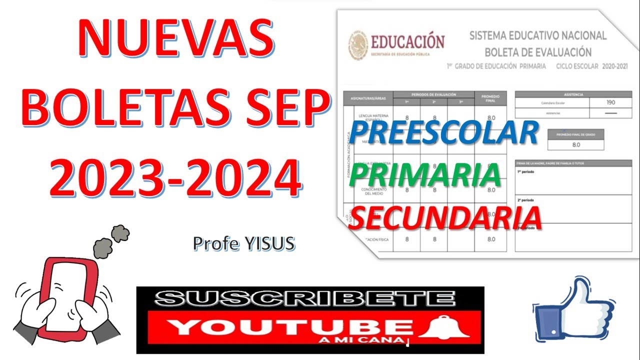 NUEVAS BOLETAS SEP 20232024 YouTube