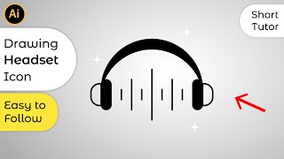 How to Draw Headset Icon in Adobe Illustrator screenshot 3