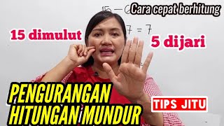 🔴Cara Mudah❗Belajar Pengurangan dengan hitungan mundur #CaraCepatBerhitung