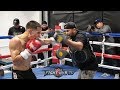 OSCAR VALDEZ SHOWS CRAZY SPEED ON THE MITTS & LOOKS POWERFUL FOR SCOTT QUIGG CLASH