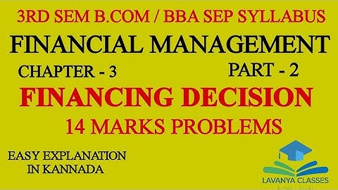 3rd sem B.com SEP SYLLABUS Financial Decision 14Marks Questions Part 1