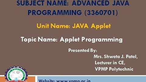 PARAM tag of Applet|3360701|AJAVA|Shweta Patel