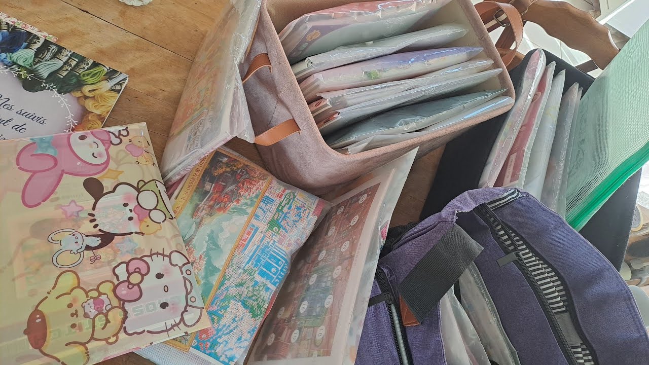 Mon stock d'en-cours point de croix 🌸 printemps 2025 🌸