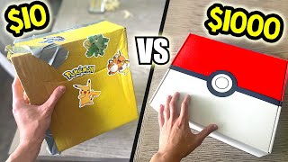 $10 vs $1,000 Pokemon Mystery Box!