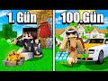 100 GÜN BOYUNCA MİLYONER OLARAK YAŞADIM 😱 - Minecraft