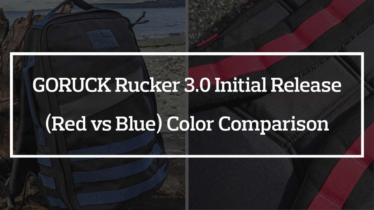 GORUCK Rucker 3.0 Initial Release (Red vs Blue) Color Comparison