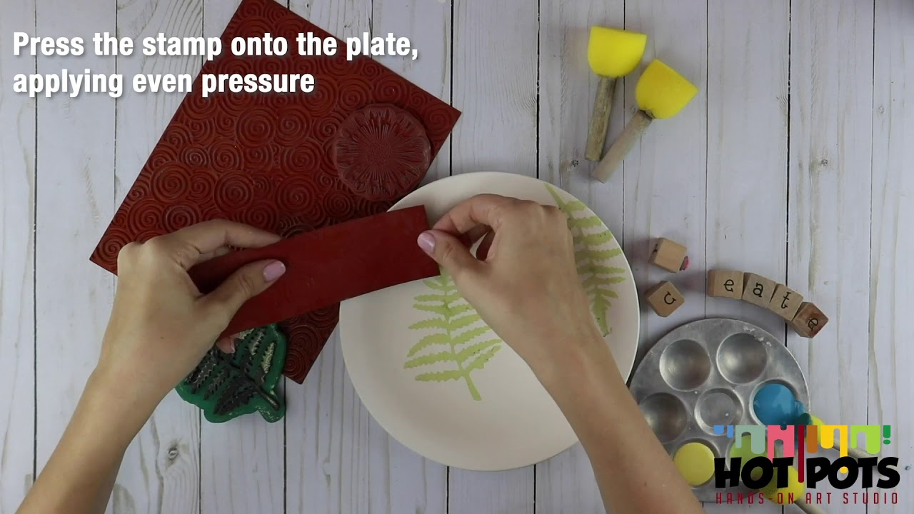 Stamp Technique Video Hot Pots Pottery YouTube