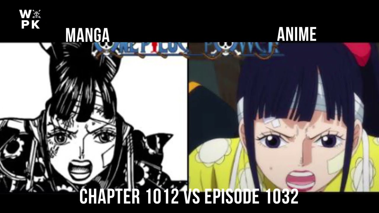 Comparison Episode 1032 Vs Chapter 1012  One Piece