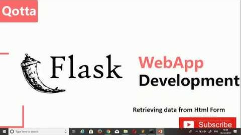 Flask Tutorial - Retrieving data from Html Form