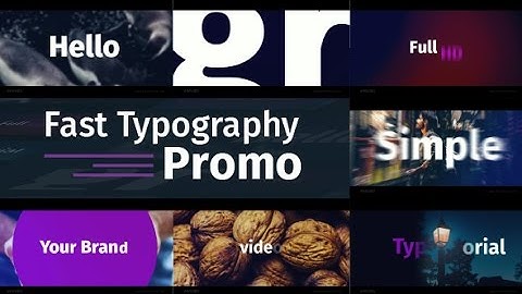 Fast Typography Promo | After Effects Templates from VideoHive