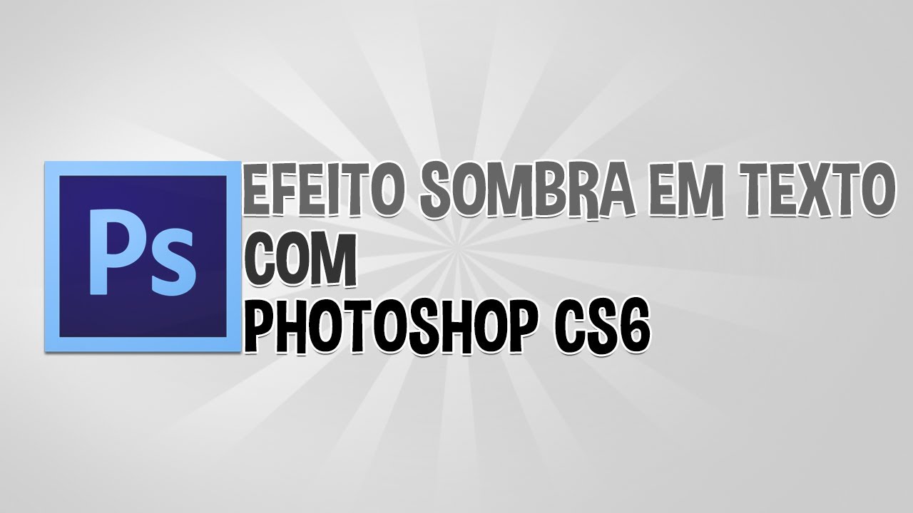 Efeito sombra em texto com CS6 YouTube