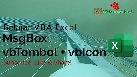 Membuat MsgBox dengan Icon dan Tombol Custom di Excel