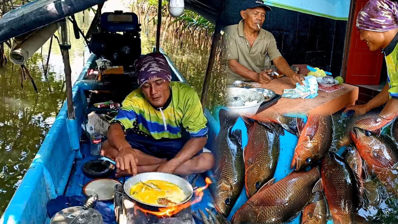 Pasang Perangkap Bermalam Dapat Banyak Kakap Merah Besar Langsung Masak dan Langsung Jual