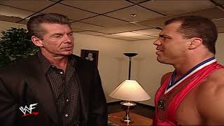 Kurt Angle & Vince McMahon & William Regal Backstage Segment Raw November 26 2001 