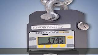 EDjr-5T EDjunior Dillon Dynamometer with Anchor Shackles, Cap. 10,000 lbf / 5,000 kgf / 50,000 N -