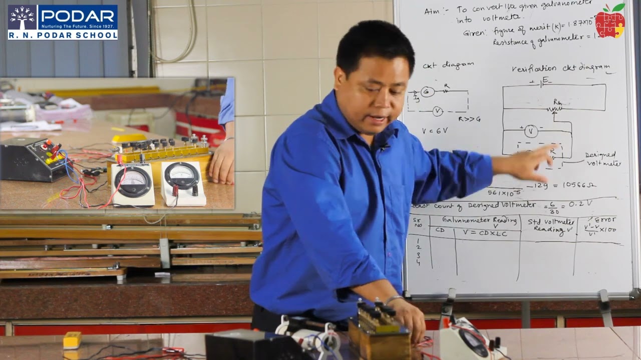 Class XII Phyzics Lab Galvanometer experiment  To convert the galvanometer into voltmeter