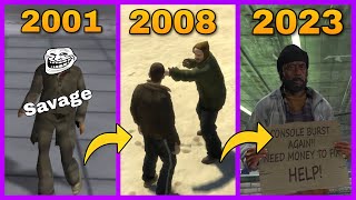EVOLUTON OF HOMELESS LOGIC IN GTA GAMES 2001-2023