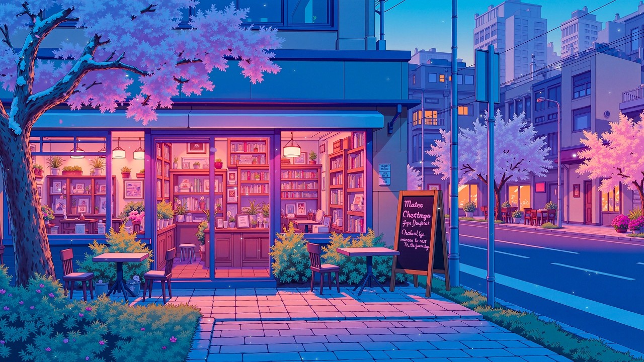 Calm Spring ☕ Cozy Coffee Shop Lofi to Relax Your Mind 🌸 Lofi HipHop ~ Lofi Chill for Study, Work.
