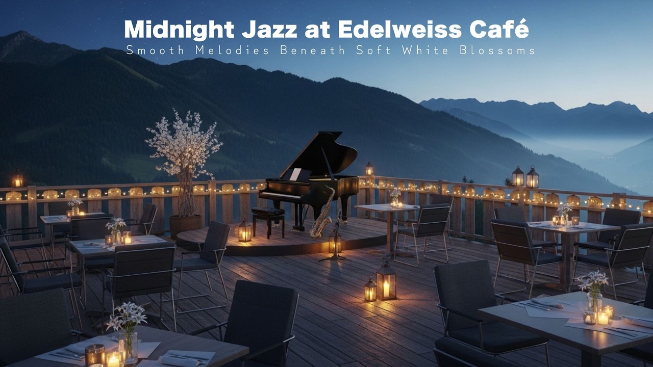 Night Jazz Edelweiss 🌼 | Smooth Mountain View Ambience & Relaxing Jazz