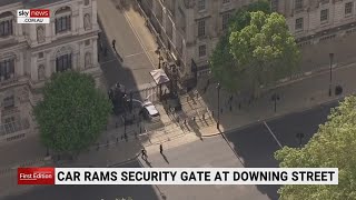 London police arrest man for crashing into Downing Street main gates