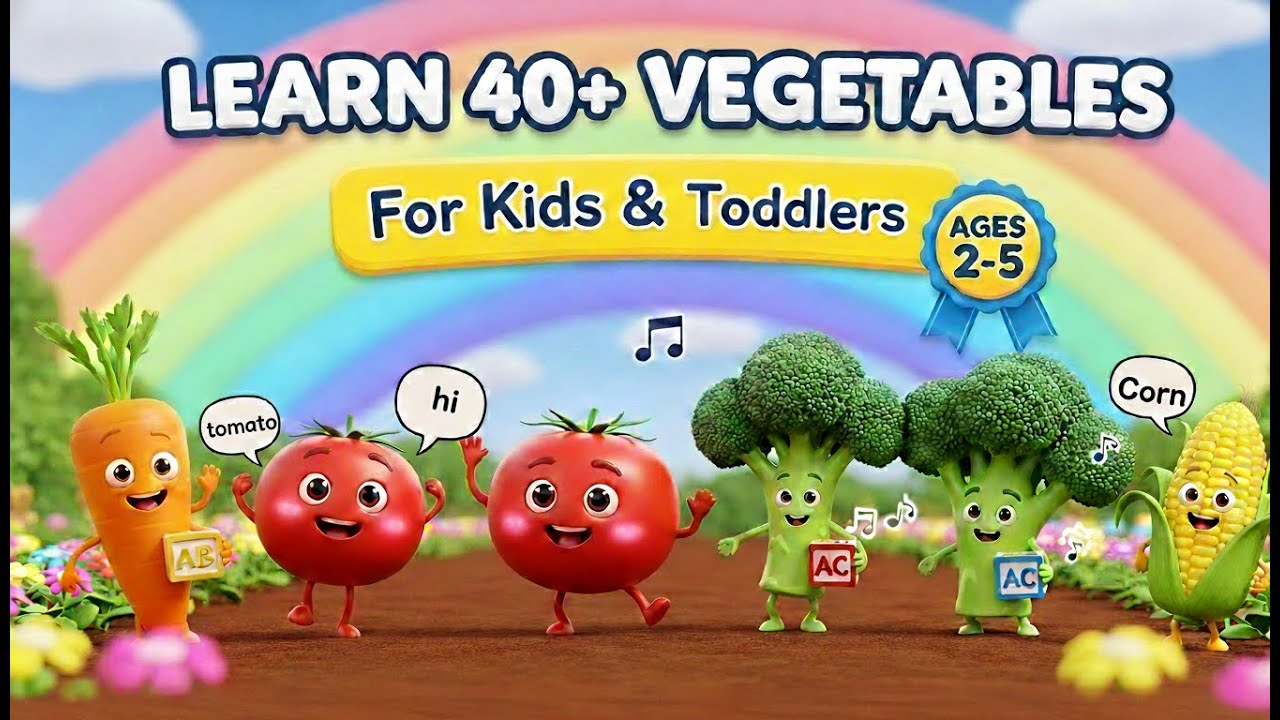 Talking Vegetables for Kids - learn Vegetables - Preschool, Kindergarten, Toddler educational Video
