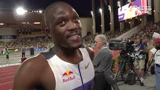 INTERVIEW: Letsile TEBOGO (BOTSWANA) - 19.97, 200m / Herculis EBS Monaco - 2025 Wanda Diamond League