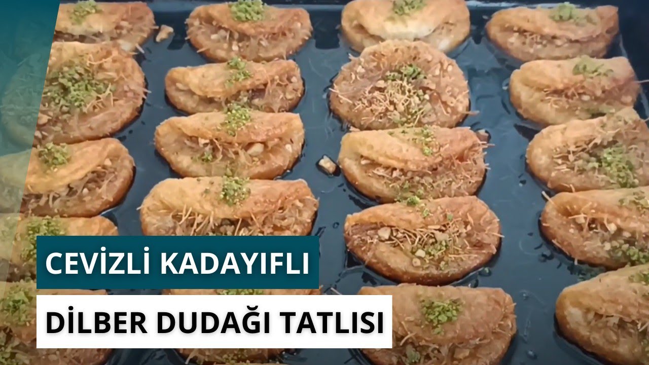 Cevizli Kadayıflı Dilber Dudağı Tatlısı 