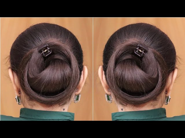 very easy and simple juda hairstyle from clutcher || hair style girl ||  hairstyle - YouTube | Girl hairstyles, Hair styles, Hairstyle