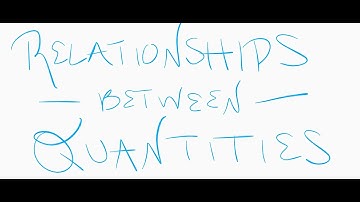 Unit 7: Relationships Between Quantities