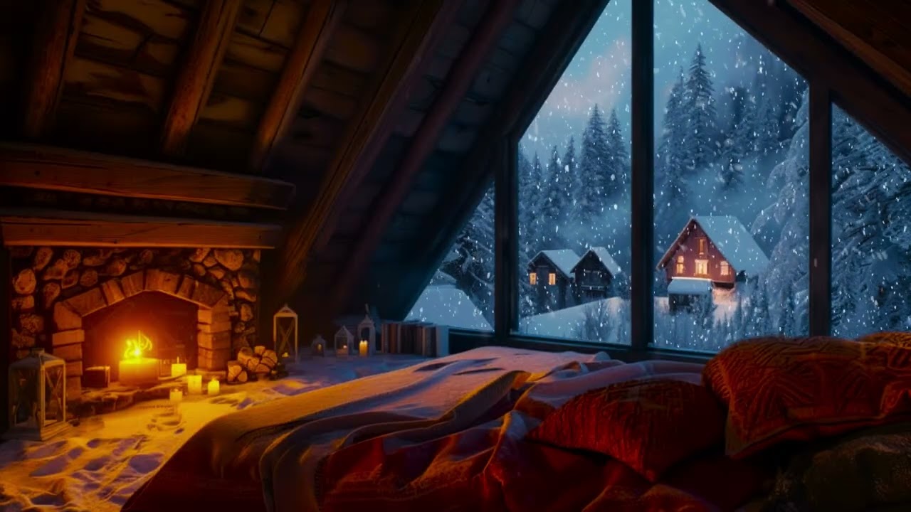 Deep Sleep Blizzard Sounds ❄️ Winter Storm Wind and Snowfall Ambience