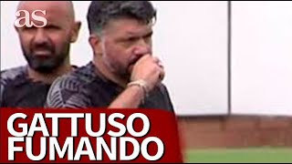 CAZAN a GATTUSO FUMANDO en pleno ENTRENAMIENTO del VALENCIA CF | AS