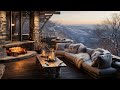 Winter jazz music in a cozy coffee  smooth jazz background music with a warm fireplace to relax