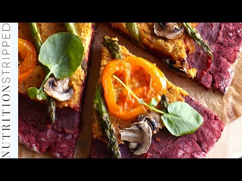 Beetroot Crust Pizza With Sunflower Seed Paté from the Nutrition Stripped Cookbook