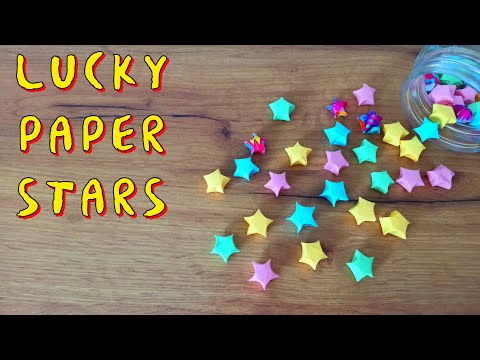 How to Make Lucky Paper Star  Origami Lucky Stars Tutorial 